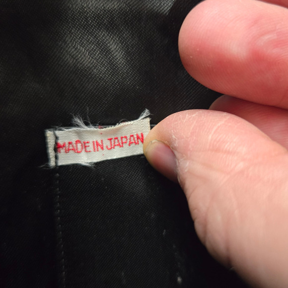 Vintage 50s Black Beaded Satin Evening Clutch Made in Japan Floral Cocktail Bag - Picture 7 of 8